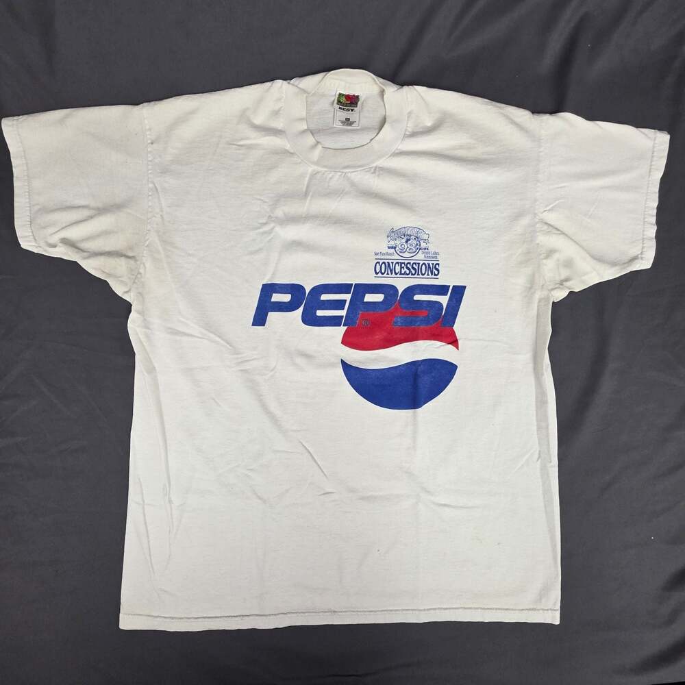 Vintage 1998 WE Fest Pepsi Concessions Staff T-Shirt Detroit Lakes MN XL